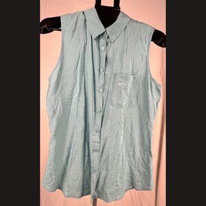 VanHeusen women's button‎ up tank size M